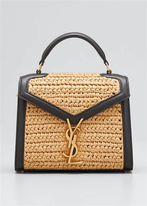 ysl raffia pouch